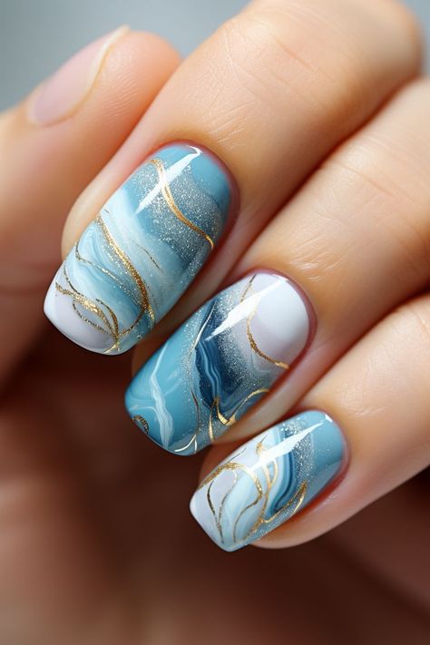 Nails Coral, Cruise Nails, Wave Nails, Beach Nail Designs, Marble Nail, Manikur Kuku, Vacation Nails, Nails 2023, Beach Nails