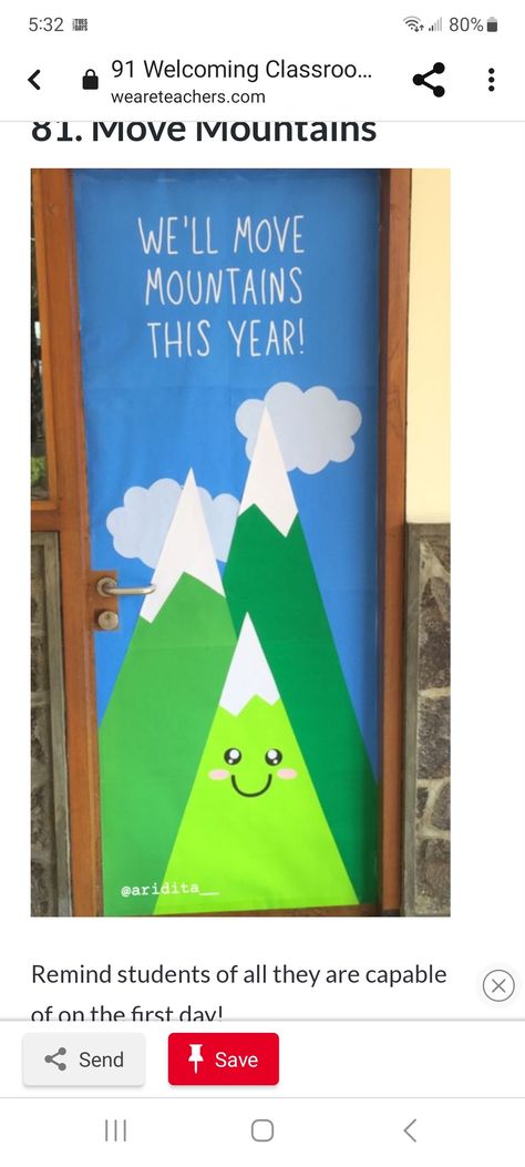 Nature Classroom Door, Moving Mountains Classroom Theme, Forest Theme Classroom, Forest Classroom, Kids Church Rooms, Mountain Crafts, Camping Classroom, Moving Mountains, Camp Theme