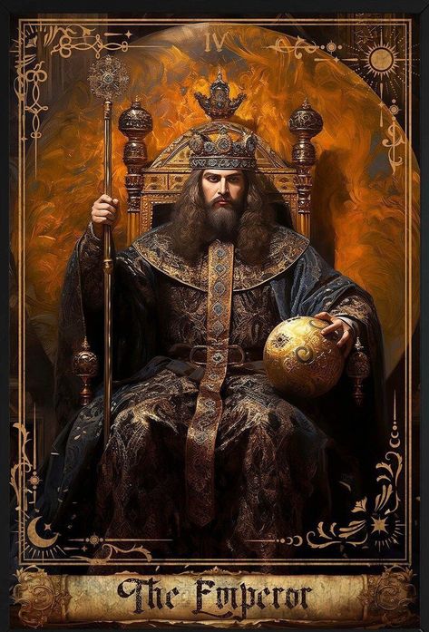 Tarot Cards The Emperor, The Magician Tarot Wallpaper, The Emperor Tarot Card Art, Tarot Art The Magician, Lottery Dreams, Emperor Tarot, Tarot Cards Art, Tarot Decks, Religious Art