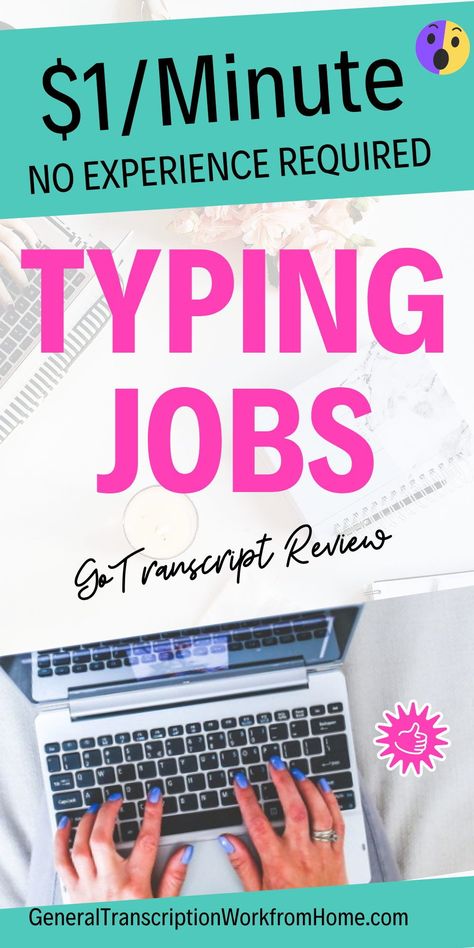 Make up to $1215 a month typing audio files. Y Get transcription Jobs from home for beginners with GoTranscript. No experience required. Get paid weekly. Flexible hours. Gotranscript has work from home beginner typing jobs worldwide. This is one of the easiest transcription companies to get started with. Read my Review. You can make money from home with these legitimate typing jobs from home. Transcription Jobs From Home, Transcription Jobs For Beginners, Online Typing Jobs, Typing Jobs From Home, Transcription Jobs, Legit Online Jobs, Stay At Home Jobs, Typing Jobs, Jobs From Home