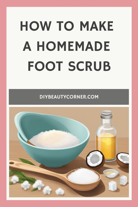 How to Make a Homemade Foot Scrub Foot Exfoliation Diy, Foot Mask Diy, Diy Foot Scrub Recipes, Homemade Foot Cream, Exfoliate Legs, Medicinal Remedies, Feet Scrub, Foot Scrub Recipe, Homemade Foot Scrub