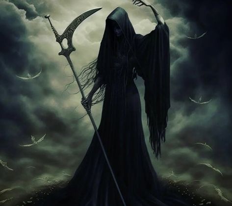 Saturn In Scorpio, Female Grim Reaper, Grim Reaper Drawing, Reaper Drawing, Biro Art, Dreams Photo, Don't Fear The Reaper, Grim Reaper Art, Creepy Drawings