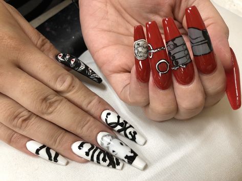 Full Metal Alchemist Nails, Fullmetal Alchemist Nails, Fullmetal Alchemist Nail Art, Full Metal Alchemist Homunculus, Fullmetal Alchemist October 3rd, Anime Inspired Nails, Fullmetal Alchemist Brotherhood Homunculus, Full Metal Alchemist Pride, Full Metal Alchemist