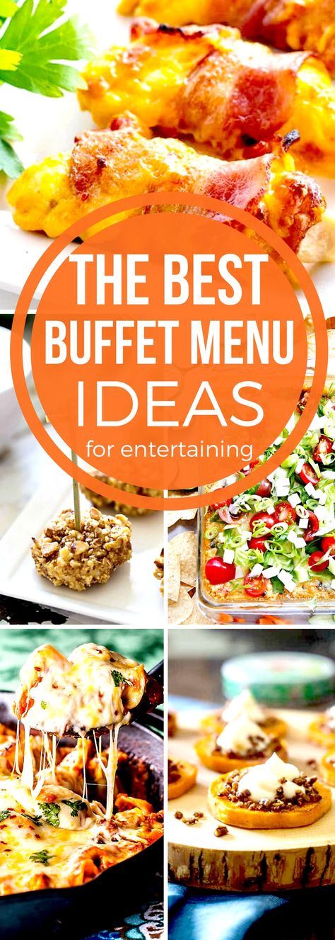 Easily plan FUN & FESTIVE parties for large groups with our BEST Buffet Menu Ideas! Appetizer recipes, side dish recipes, main dish dinner recipes & dessert recipes too, we've got you covered! Whether you are planning a holiday party for Christmas or New Year's Eve or maybe even a wedding rehearsal or reception, our collection of Buffet Menu Ideas will help you get organized! #SundaySupper #BuffetMenuIdeas #HolidayRecipes #MenuPlanning Christmas Party Menu Ideas, Holiday Party Buffet, Dinner Buffet Ideas, Buffet Menu Ideas, Holiday Party Menu, Party Menu Ideas, Christmas Party Menu, Best Buffet, Christmas Buffet