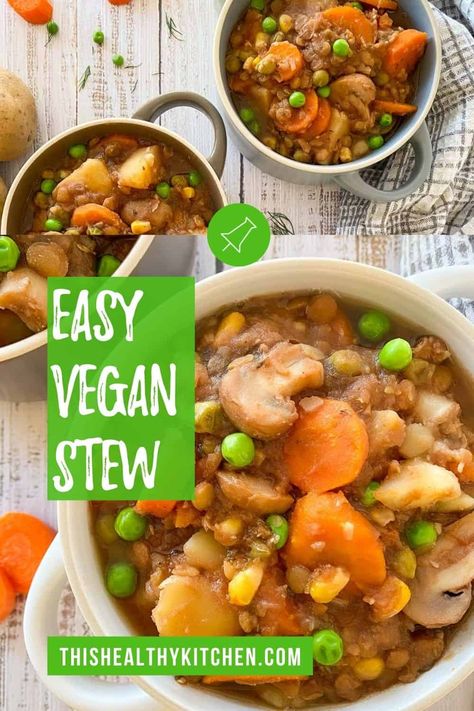 Vegan Instapot Soup Recipes, Chili Season, Vegan Stews, Vegan Stew Recipes, Veg Stew, Instant Pot Stew, Potatoes Mushrooms, Veggie Stew, Instant Pot Vegan