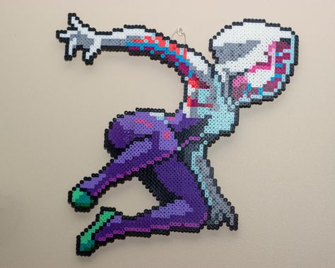 Perler: Spider Gwen by https://www.deviantart.com/amayamariesuta on @DeviantArt Gwen Spiderverse, Spiderman Gwen, Gwen Spiderman, Piskel Art, Graph Patterns, Easy Perler Beads Ideas, Art Perle, Perler Art, Perler Bead Templates