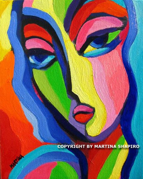 20 Complete Abstract Paintings Of Women - Bored Art Martina Shapiro, Abstract Painting Easy, Fauvism Art, Matisse Paintings, 얼굴 그리기, Soyut Sanat Tabloları, Expressionist Art, Fauvism, Matisse Art