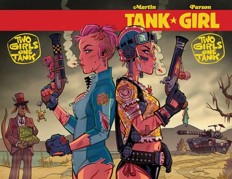 Tank Girl Art, Tank Girl Comic, Jet Girl, Girl Vibe, Tank Girl, Weird Art, Two Girls, Comic Book Characters, First Girl