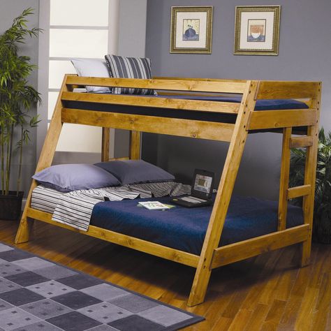 Twin Full Bunk Bed, Bunk Bed Plans, Loft Bed Plans, Bunk Bed Ideas, Diy Bunk Bed, Twin Over Full Bunk Bed, Loft Bunk Beds, Wooden Bunk Beds, Full Bunk Bed