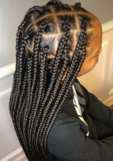 Jumbo Box Braids With Beads, Long Jumbo Box Braids, Knotless Box Braids With Beads, Jumbo Knotless Box Braids, Box Braids With Beads, Jumbo Knotless, Knotless Box Braids, Medium Box Braids, Beading For Kids