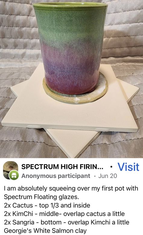 Spectrum Sangria Glaze Combinations, Spectrum Floating Glaze, Chin Plum Glaze Combinations, Chum Plum Glaze Combinations, Peppered Plum Glaze Combinations, Spectrum Cactus Glaze, Spectrum Autumn Purple Glaze, Spectrum Glazes, Ceramic Glaze Recipes