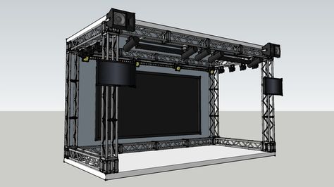 Professional Truss Stage - 3D Warehouse Steel Erectors, Stage Rigging, Iron Workers, Stage Lighting Design, Auditorium Design, Portable Stage, Digital Dj, Concert Stage Design, Dj Controller