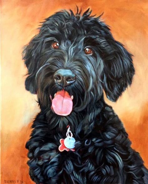 Labradoodle Painting, Painting Dogs, Portraits Painting, Bordeaux Dog, Tulip Art, Custom Dog Art, Pet Portrait Paintings, Dog Portraits Painting, Dog Portraits Art