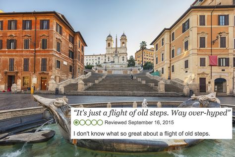 The Spanish Steps: “Just a flight of old steps.” | 16 Italian Landmarks That Are Actually Crap 2 Days In Rome, Rome In A Day, Visit Rome, Rome Itinerary, Spanish Steps, Piazza Navona, Trevi Fountain, Voyage Europe, Rome Travel