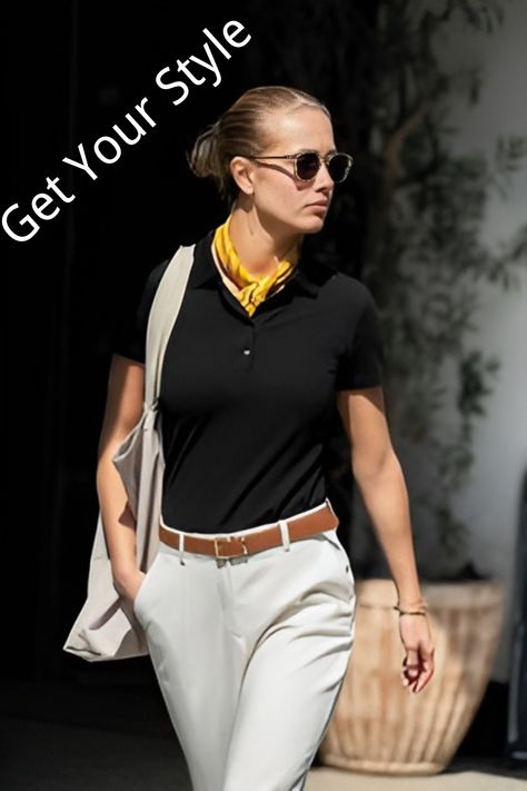 Elevate Your Style with Our New Women's Polo Collection Highlight the versatility and elegance of polo shirts that can be dressed up or down for various occasions. Cut Resistant Gloves, Open Sleeve, Polo Shirt Women, Office Casual, Feminine Look, Rain Wear, Shirt Women, Button Placket, Dark Navy