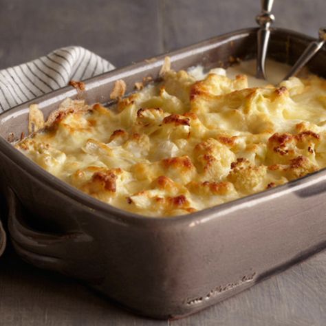 Cheese Gratin, Bobby Flay Recipes, Cauliflower Gratin, Christmas Side Dishes, Best Christmas Recipes, Bobby Flay, Top Recipes, Chef Recipes, Casserole Dish