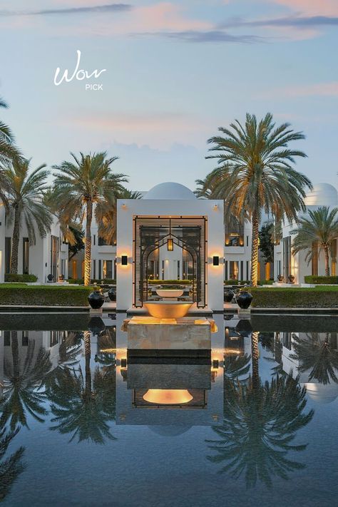 Middle East Garden, Saudi Palace, Oman Luxury, Chedi Muscat, Chedi Hotel, The Chedi Muscat, Oman Hotels, Luxury Resort Hotels, Pool Shade