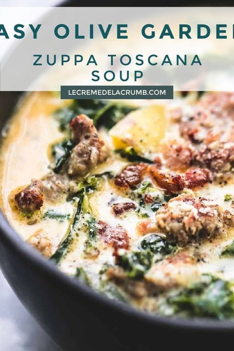 Zupa Toscana Soup, Olive Garden Zuppa Toscana Soup, Zuppa Toscana Soup Olive Garden, Olive Garden Soup, Olive Garden Zuppa, Olive Garden Soups, Garden Soup, Olive Garden Zuppa Toscana, Toscana Recipe