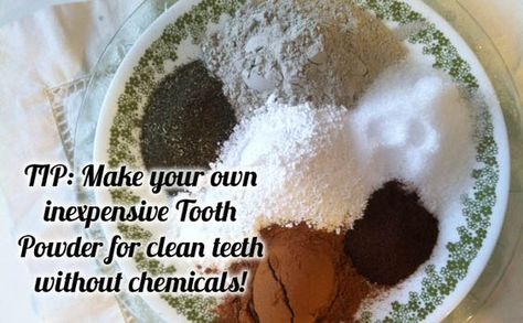 Tooth Powder Ingredients:  4 Tablespoons Bentonite Clay 3 Tablespoons Calcium Magnesium Powder 1 Tablespoon Baking Soda (optional) 2 Tablesp... Tooth Powder Recipe, Health Baking, Remineralizing Tooth Powder, Remineralize Teeth, Remineralizing Toothpaste, Decay Art, Toothpaste Recipe, Activated Charcoal Teeth Whitening, Homemade Toothpaste