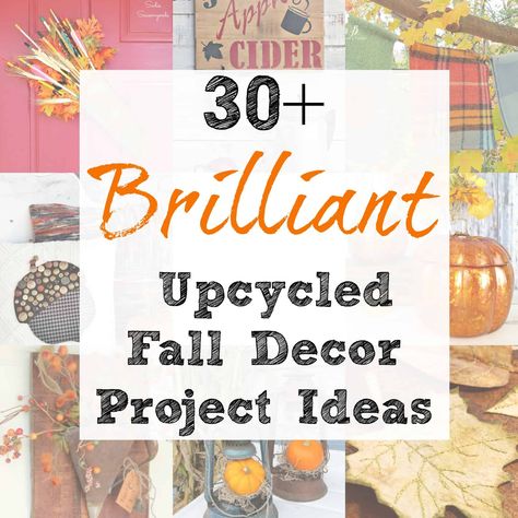 30+ Upcycled Fall Decor Project Ideas Autumn Bonfire, Diy Halloween Food, Repurpose Projects, Repurposed Projects, Thrift Store Decor, Upcycling Ideas, Fall Decor Ideas, Pumpkin Fall Decor, Autumn Decorating