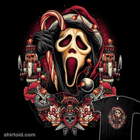 Ghostface Christmas, Christmas Horror, Ghostface Scream, Casa Halloween, Creepy Christmas, Horror Artwork, Cute Christmas Wallpaper, Ghost Faces, Scary Movies