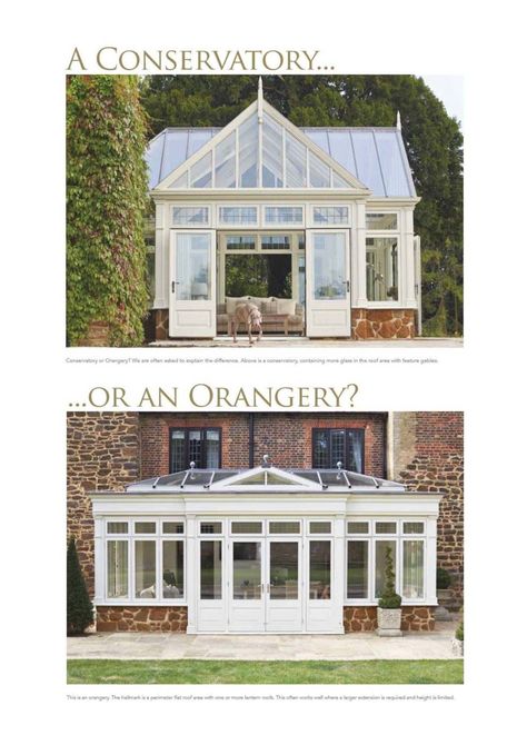 #Orangery or #Conservatory? We often get asked what the difference is – as market leader in terms of quality, here’s our definition: 01278 764 444 sales@davidsalisbury.com #Awardwinning #Orangeries #Conservatories #design #TuesdayThoughts English Solarium, Conservatory House Plans, Colonial Conservatory, House With Conservatory Floor Plan, Building An Orangery, Two Story Conservatory Addition, Conservatory Breakfast Room, Floor Plan With Conservatory, Second Floor Conservatory