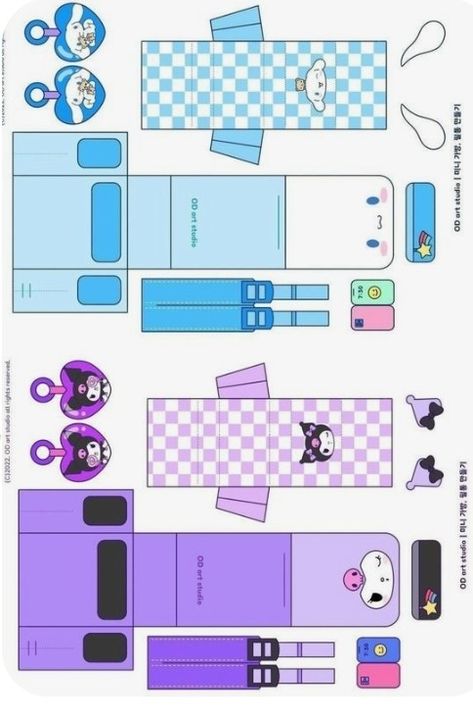 Sanrio Bag Template Printable, Sanrio Bag Papercraft, Sanrio Backpack Papercraft, Kuromi Bag Template, Kuromi Camera Paper Craft, Cardboard Flip Phone Template Cinnamoroll, Papercraft Templates Printables Sanrio, Sanrio Paper Bag, Kuromi Paper Doll