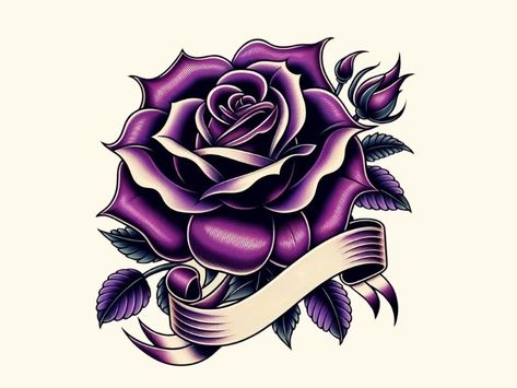 Purple Rose Tattoo For Men, Blue Rose Tattoo Meaning, Purple Rose Tattoo, Purple Rose Tattoos, Rose Tattoo Meaning, Occult Tattoo, Blue Rose Tattoos, Rose Tattoos For Men, Feather Tattoo Design