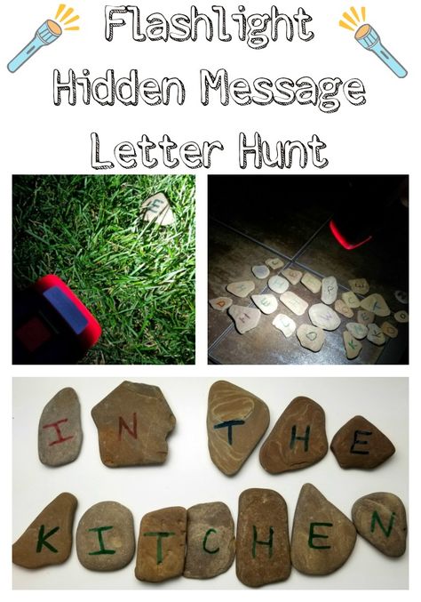 Flashlight Hidden Message Letter Hunt - fun nighttime activity for kids to do outdoors #StillGoing #ad @Energizer Flashlight Scavenger Hunt, Outdoor Escape Room Ideas, Escape Room Clues, Scavenger Hunt Ideas For Adults, Treasure Hunt Ideas, Exit Room, Escape Room Ideas, Letter Hunt, Escape Room Diy