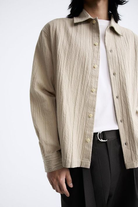 Men's Shirts | ZARA India Linen Jacket Men, Zara Man Shirts, Zara Spain, Seersucker Shirt, Jacquard Shirt, Stylish Men Casual, Sophisticated Look, Zara Shirt, Stylish Mens Outfits