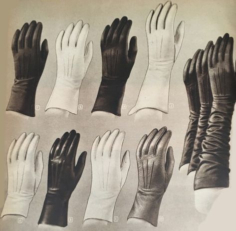 Vintage Gloves History- 1900, 1910, 1920, 1930 1940, 1950, 1960 19th Century Fashion Women, 1920s Gloves, Vintage Prom Dresses 1950s, 1930s Fashion Women, 1940s Women, 1940s Woman, 1940s Outfits, 1920s Outfits, Leather Gloves Women