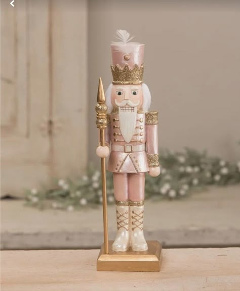 Pastel Nutcracker, Pink Nutcracker, Nutcracker Decor, Nutcracker Christmas Decorations, Christmas Nutcrackers, Bethany Lowe Designs, Resin Glitter, Bethany Lowe, Party Inspo