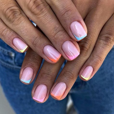 Ballet Nails, Short Fake Nails, French Tip Nail Designs, Coffin Press On Nails, Nails For Women, Nail Length, Girls Nails, Stick On Nails, Nails Short