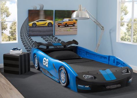 Car Toddler Room, Beds For Toddlers, Toddler Car Bed, Car Themed Rooms, Twin Car Bed, Twin Car, Convertible Toddler Bed, Race Car Bed, Ideas Habitaciones