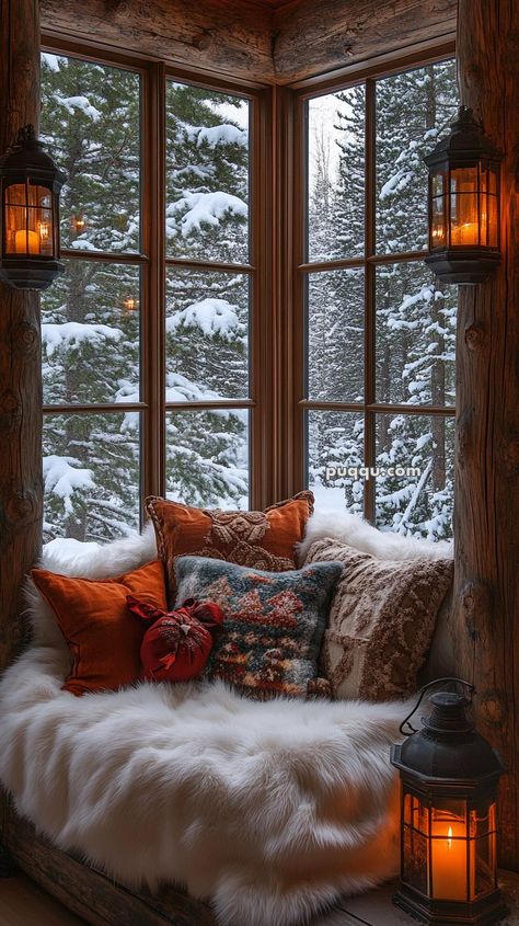 50 Christmas Eve Traditions from Around the World Cosy Cabin Aesthetic, Winter Cozy Home, Post Christmas Decor, Cozy Cabin Aesthetic, Cabin Interior Design Ideas, White Christmas Decor Ideas, Cozy Cabin In The Woods, Cabin Winter, Cozy Winter Cabin