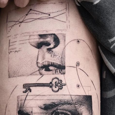 Kemal Aydın on Instagram: "Key to focus ➕ #tattooideas #tattoos #tattooart #artist #artwork #artinnyc #nyc #europeart #europe #tattoodesigner #tattoodesigns" Montreal Tattoo, Memento Mori Tattoo, Tattoo Homme, Geometric Line Tattoo, Hourglass Tattoo, Petit Tattoo, Men Tattoos, Geometric Tattoo Design, Парные Тату