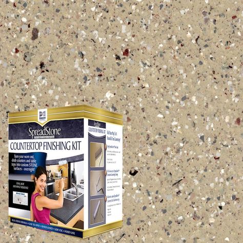 Daich Countertop Finishing Kit Mineral Select Sundance/Stone Semi-gloss Countertop Refinishing Kit (Kit) Lowes.com Daich Countertop, Countertop Refinishing Kit, Countertop Refinishing, Sticky Tile, Method Soap, Countertop Paint, Bath Countertops, Resurface Countertops, Refinish Countertops