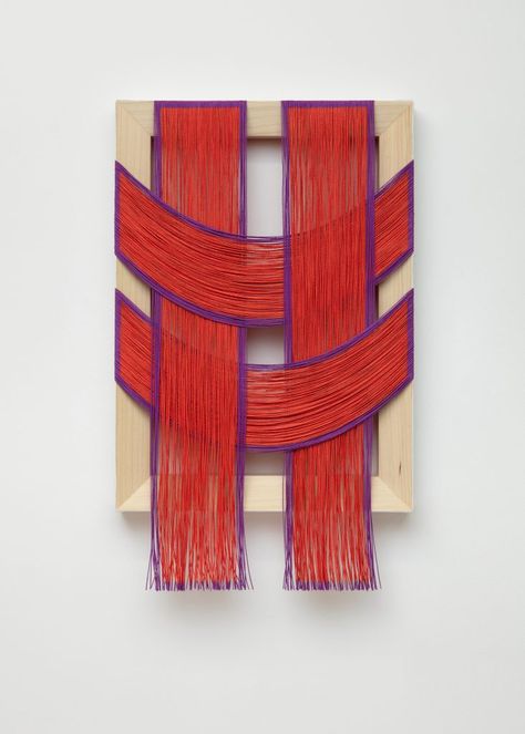 Read about Dianna Molzan exhibitions, life and works • kaufmann repetto Artwork Storage, Weaving Paper, Yarn Wall Art, Walker Art Center, Institute Of Contemporary Art, Contemporary Textiles, Woven Wall Art, Thread Art, Handmade Decor