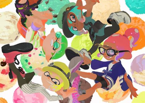 Splatoon Official Art, Splatoon Merch, Nintendo Splatoon, Cartoon N, Splatoon Art, Splatoon 2 Art, Ta Ta, Splatoon 3, Wallpaper Laptop