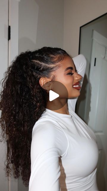 Olivia Emanuel on Instagram: "Half up half down with a twist😉🤍 #curlyhair #curlyhairstyles #curlyhairinspo #naturalhair #healthycurls" Down Curly Hair, Half Up Half Down Curly, Crochet Hairstyles, Gymnastics Hair, January 19, Half Up Half Down, Crochet Hair Styles, Half Up, Gymnastics