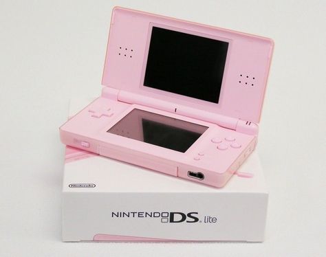 Pink Nintendo Ds, Pink Nintendo, Pink Games, Kawaii Games, Nintendo Ds Lite, Ds Lite, Nintendo Switch Accessories, Gaming Room Setup, Gamer Room