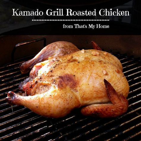 Recipes, Food and Cooking Kamado Grill Roasted Chicken from Recipes, Food and Cooking #roastedchicken #kamadogrill Traeger Roast, Kamado Joe Recipes, Kamado Grill Recipes, Grilled Roast, Kamado Grill, Joe Recipe, Kamado Joe, Roast Chicken Recipes, Smoked Chicken