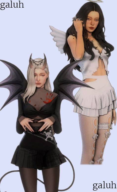 Steampunk Sims 4 Cc, Sims 4 Succubus, Sims 4 Halloween, Sims Cc, Sims 4, Halloween