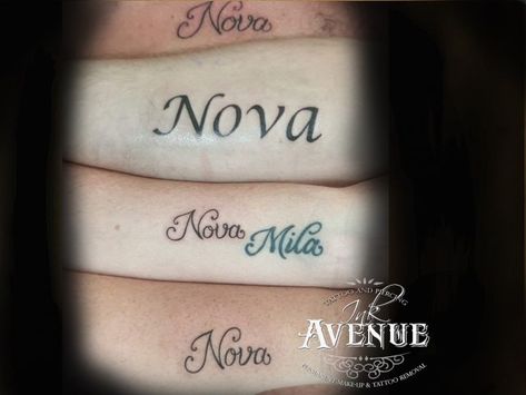 #Name #Nova #Tattoo #Inked #Color #BlackandGrey #Ink #InkAvenue #NameTattoo #Lettering #TattooshopBarendrecht #Family Nova Name Tattoo, Nova Tattoo Name, Nova Name, Nova Tattoo, Ink Master, Name Tattoo, Hand Tattoo, Name Tattoos, Tattoo Lettering