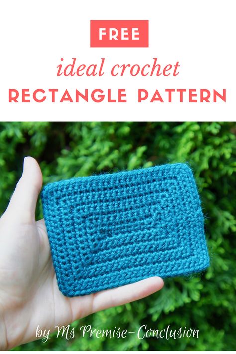 Crochet Rectangle Amigurumi, Crochet Rectangle Bag Base Pattern, Solid Granny Rectangle Pattern, Crochet Rectangle Rug Pattern Free, How To Crochet Rectangle, Small Rectangle Crochet Basket Pattern Free, Rectangular Crochet Pattern, Crochet Block Patterns Free, Crochet Basket Pattern Free Rectangle