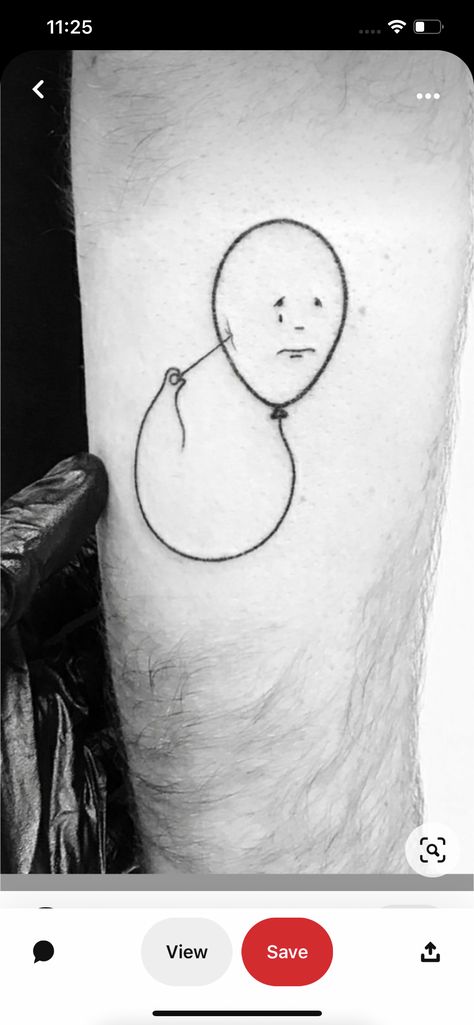 sad tattoo
tattoo 
balloon 
alt tattoos Balloon Animal Tattoo, Tattoo Balloon, Banksy Tattoo, Balloon Popping, Smile Tattoo, Balloon Tattoo, Doodle Ideas, Balloon Pop, Dad Tattoos