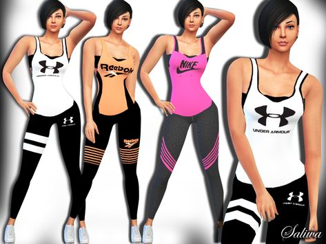 3 brand new fitness outfits. Design by Saliwa  Found in TSR Category 'Sims 4 Female Athletic' Sims 4 Cc Female Tops, Sims 4 Athletic, Sims 4 Cc Female Clothing, Sims 4 Gym, Sims 4 Cc Clothes Female, Sims 4 Cc Female, Mod Clothing, Athletic Outfit, Spring Trends Outfits