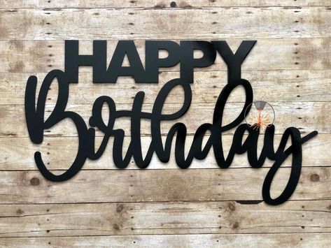 𝐏𝐑𝐄𝐒𝐓𝐈𝐆𝐄 𝐋𝐀𝐒𝐄𝐑 𝐖𝐎𝐑𝐊𝐒 on Instagram: “36 inch Happy Birthday in Black 🥳 . . #happybirthday #sign #signage #woodsigns #woodsign #woodsignsdecor #woodwork #signage #repost…” Happy Birthday Wood Sign, Happy Birthday In Black, Birthday Wood Sign, Birthday Signage, Happy Birthday Signs, Birthday Sign, Wood Sign, Wood Signs, It Works