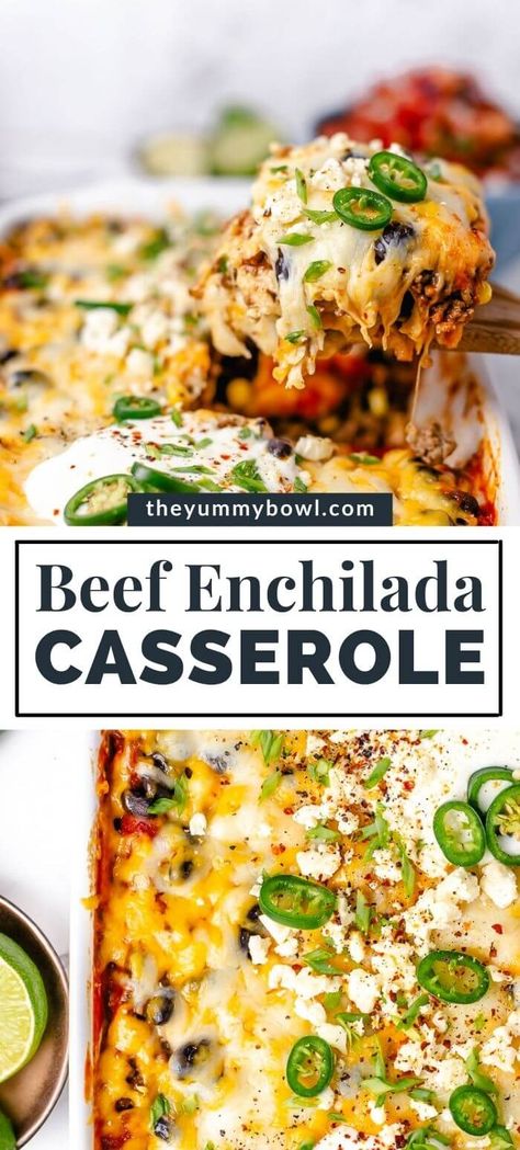 Vegetarian Enchiladas Recipe, Family Favorite Casseroles, Beef Enchilada Casserole, Easy Vegan Chili, Crockpot Chicken Enchiladas, Yummy Bowl, Chicken Zucchini Casserole, Beef Enchilada, Chicken Tacos Easy