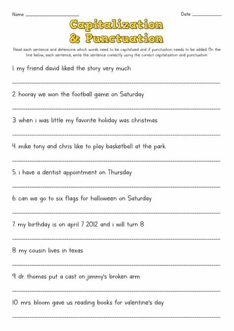 Capitalization and Punctuation Worksheets for Middle School Grade 3 Punctuation Worksheets, English Punctuation Worksheets, Capitalization And Punctuation Worksheet 2nd Grade, Punctuation Worksheets For Class 1, Punctuation Worksheets 3rd, Grade 3 English Worksheets Activities, Punctuation Worksheets Grade 4, Capitalization And Punctuation Worksheet, Punctuation Worksheets 2nd Grade